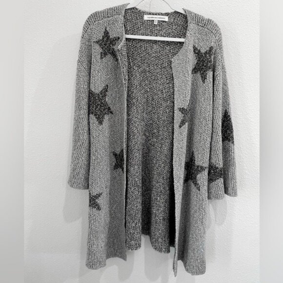 Cupcakes and Cashmere Star Knit Cardigan Western Boho Neutral Sweater Casual - Picture 2 of 7
